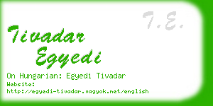 tivadar egyedi business card